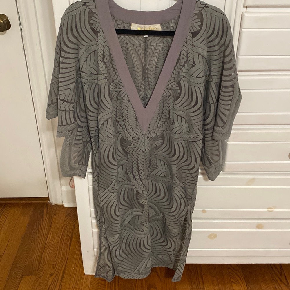 Jen’s Pirate Booty gray lace dress/ coverup